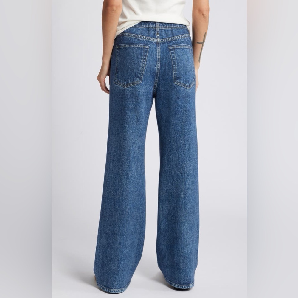 rag & bone Miramar Sweatpant High-Rise Straight-Leg Jeans in Medium Blue L - Picture 10 of 10